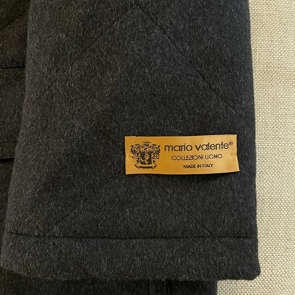 mario valene Made in Italy Thick Soft Double Faced Cashmere Blend Car Coat SZ 44